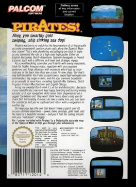 Pirates! (Europe) box cover back